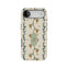 Beehive personalized iPhone case featuring floral patterns, bees, and a central monogram on a cream background.