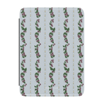 Blackberry Kindle case featuring a floral pattern with vines and berries on a light blue background.