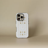 Cora personalized iPhone case featuring a floral design and initial "J" on a white background.