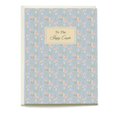 Fable wedding card featuring a floral pattern in pastel colors and a "To The Happy Couple" message.