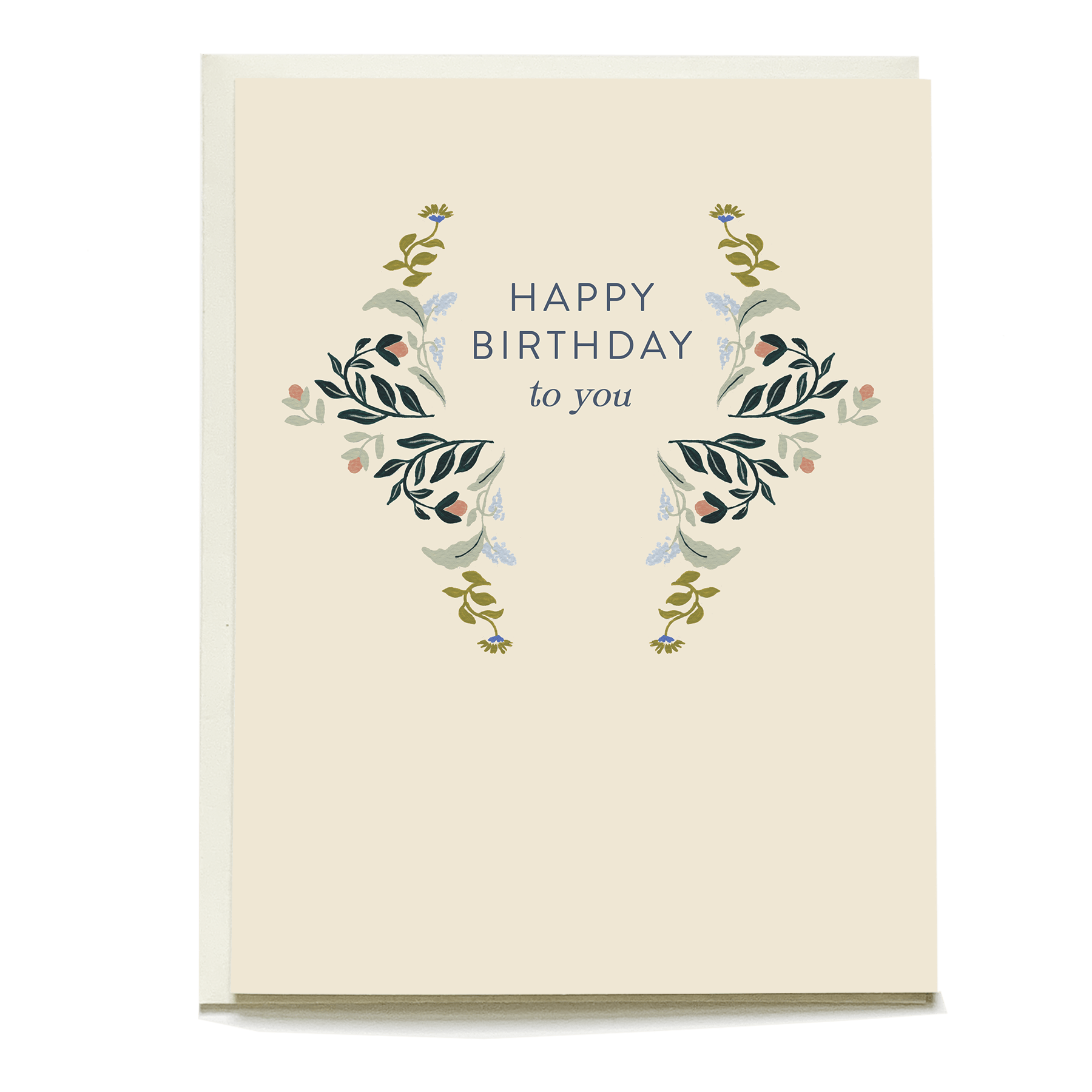 Flutter birthday card featuring floral designs and the text "Happy Birthday to you" in the center.