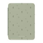 Forage Kindle case in light green with small floral patterns and the brand name "PEN-PILLAR" at the bottom.