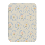 Merrigold Kindle case with floral pattern in pastel colors on a light background.