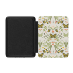 Monarch Kindle case with a floral and butterfly design, featuring a black interior and a magnetic closure.