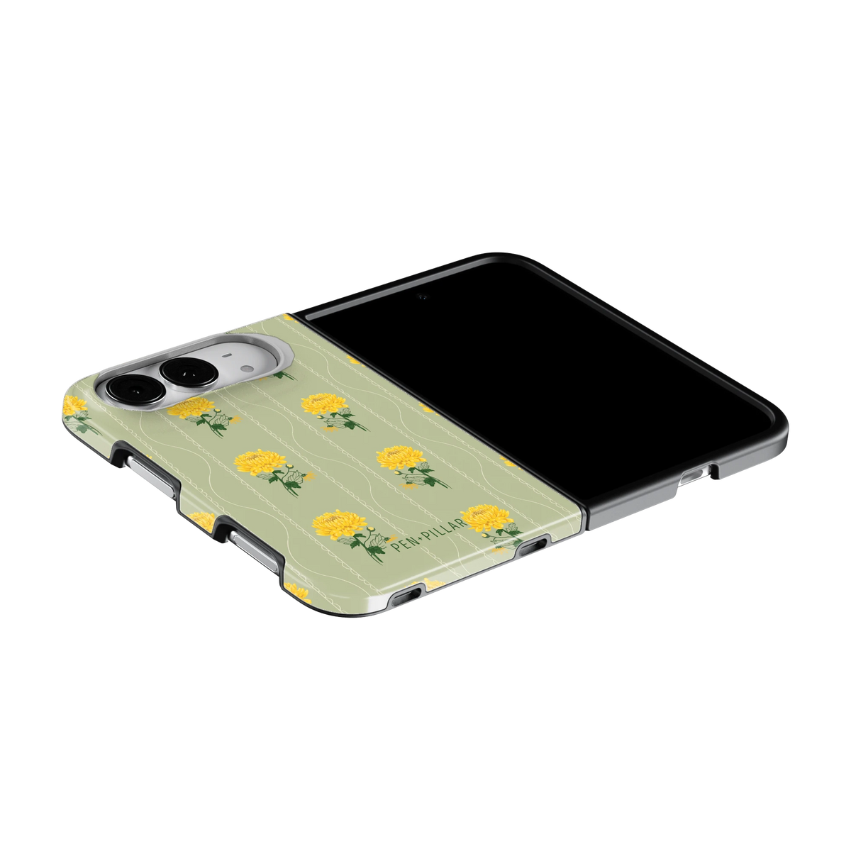 November Birth Month iPhone 18 Duo case on an iPhone 18 Duo lying flat, unfolded