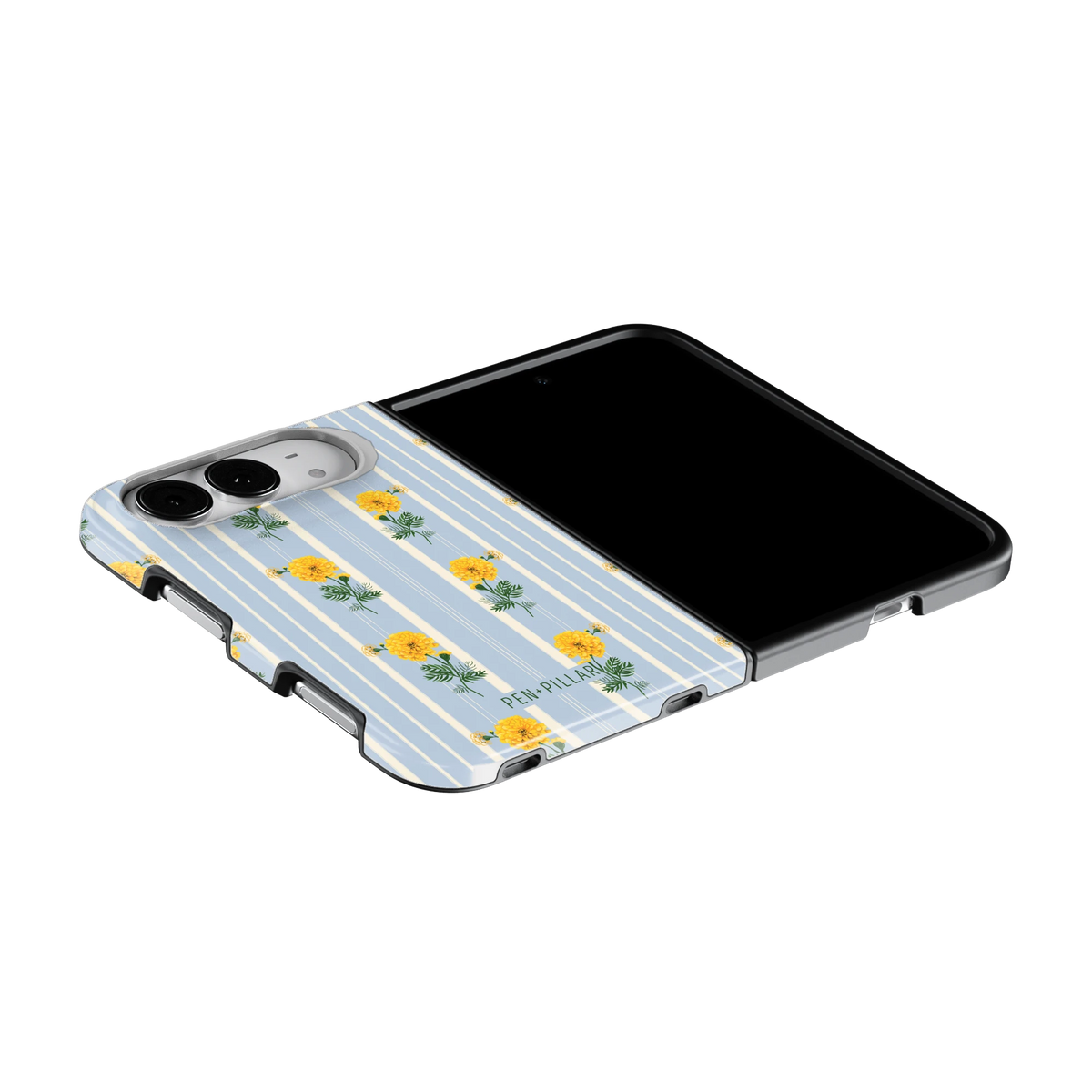 October Birth Month iPhone 18 Duo case on an iPhone 18 Duo lying flat, unfolded
