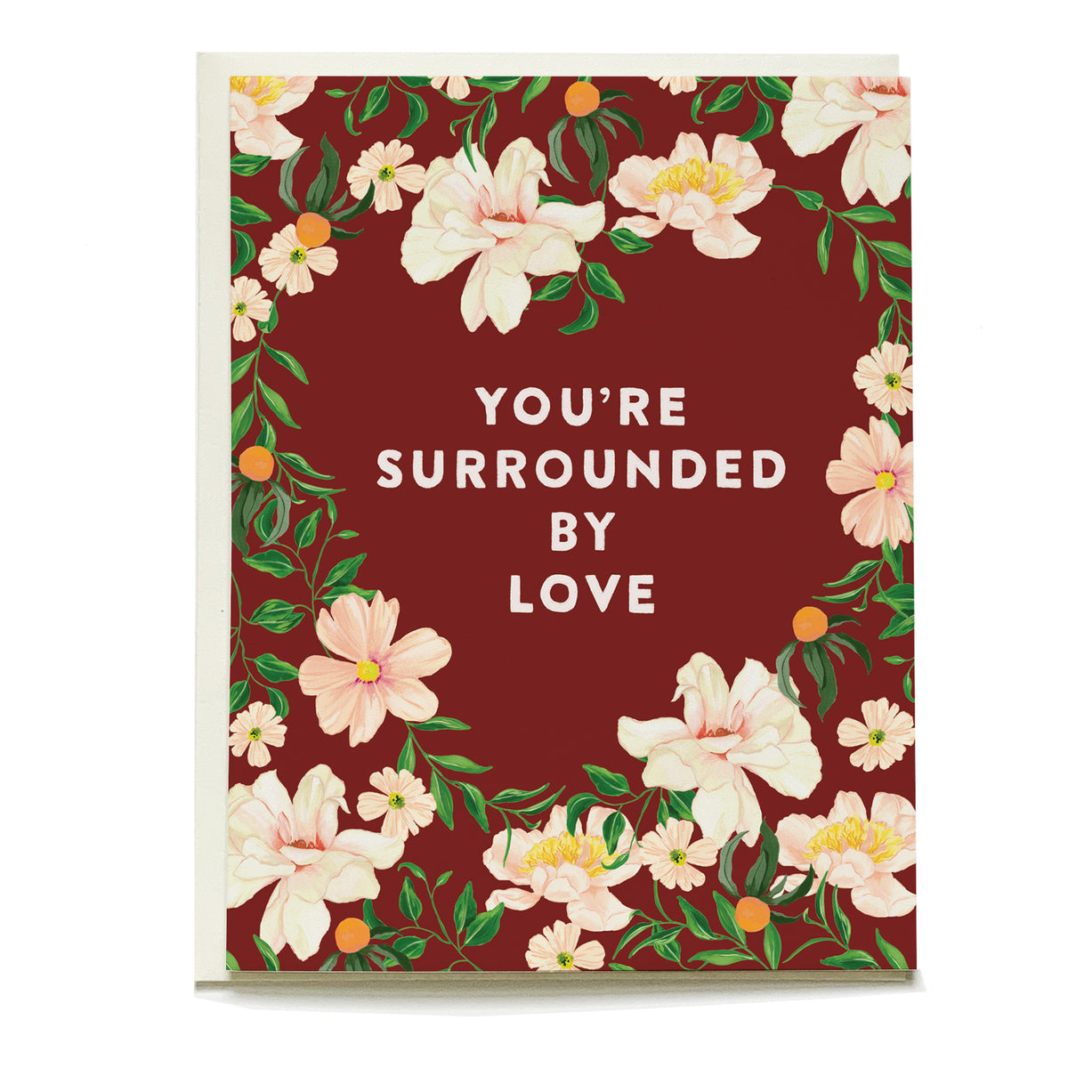 Surrounded By Love Sympathy Card by Pen+Pillar with a natural cream envelope