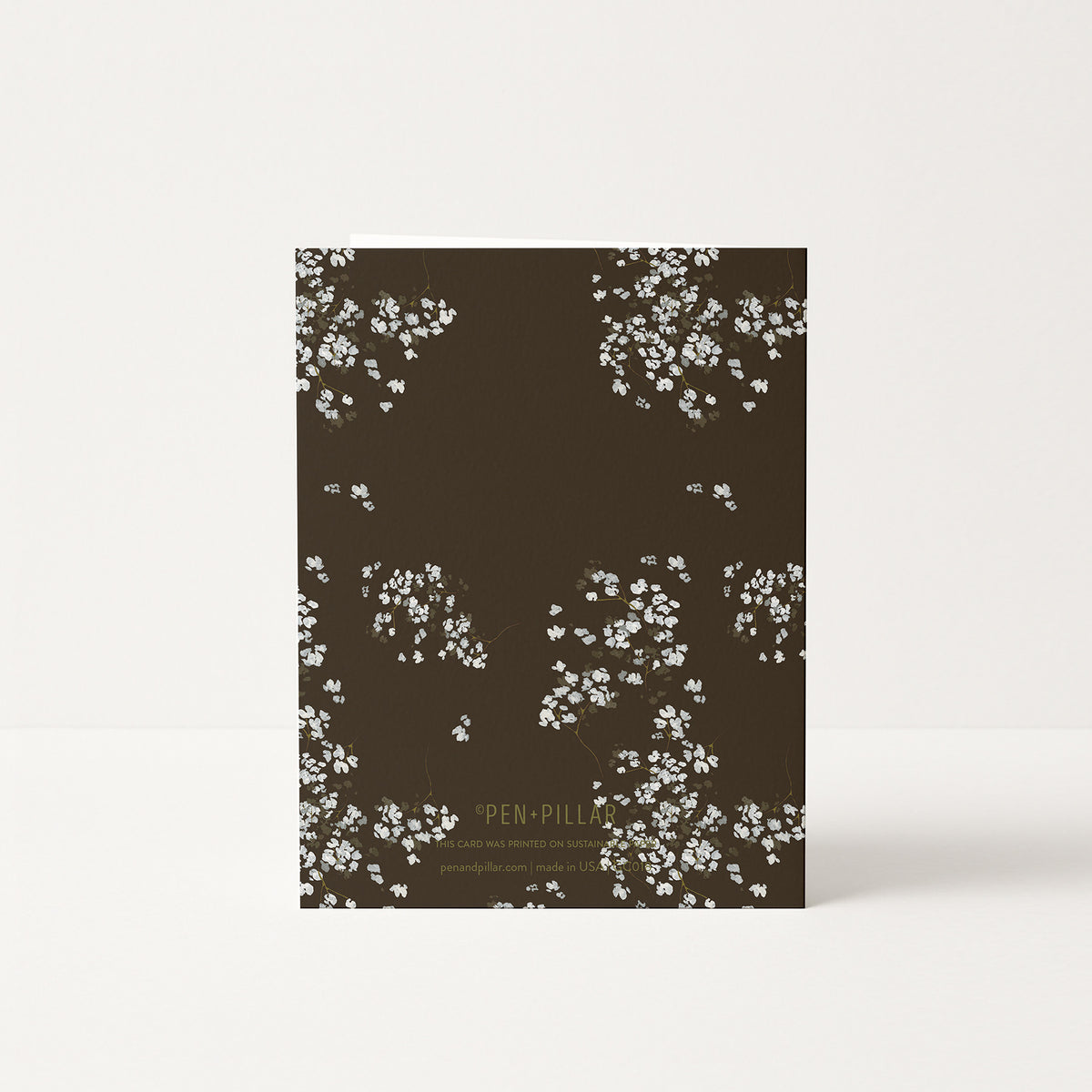 Back of the Baby's Breath Sympathy Card