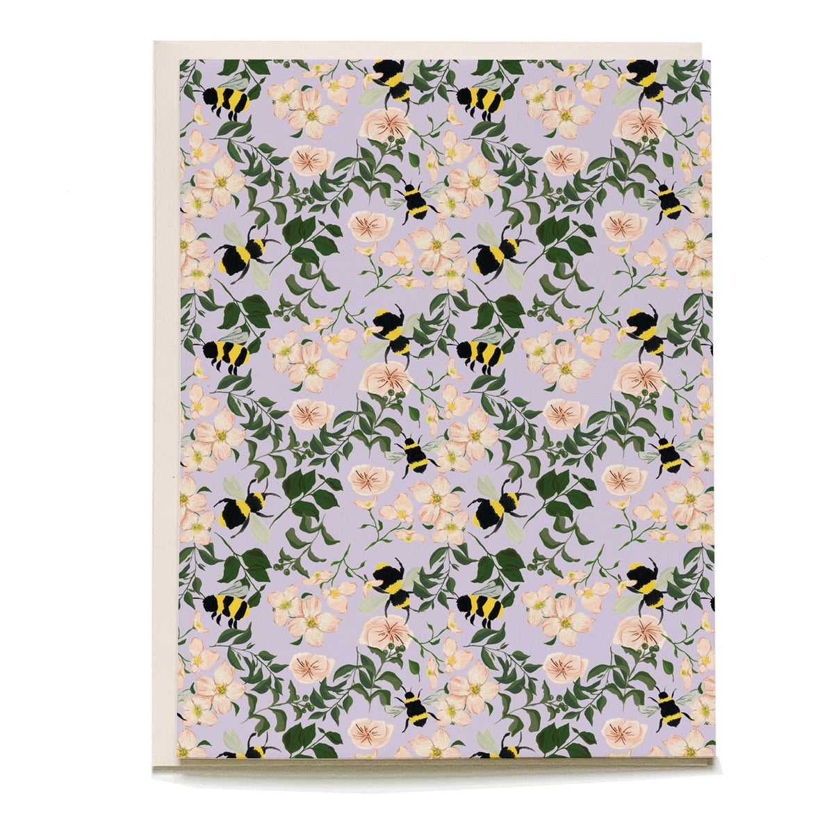 Bumblebee Blank Card by Pen+Pillar with a pale pink envelope