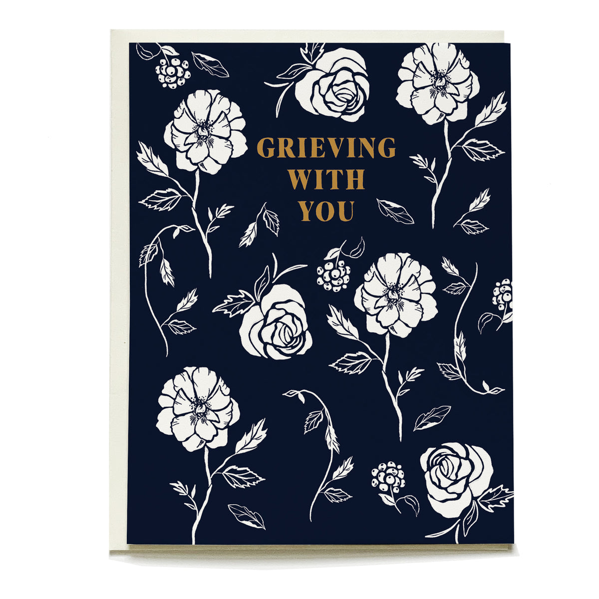 Grieving With You Sympathy Card by Pen+Pillar with a natural cream envelope