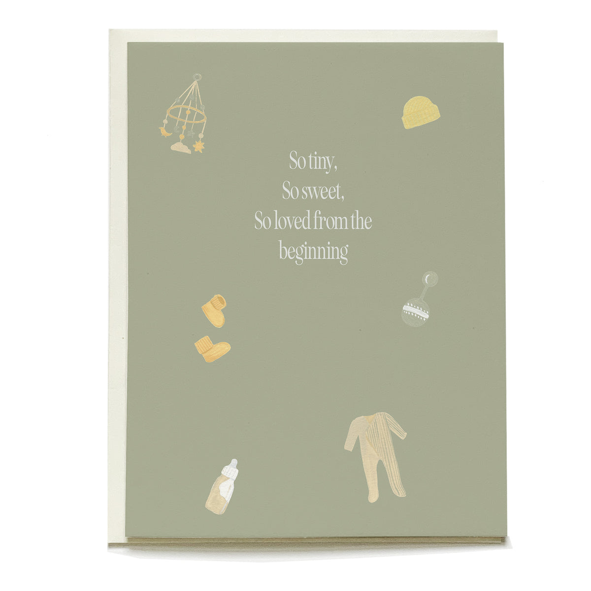 So Loved Baby Card by Pen+Pillar with a natural cream envelope