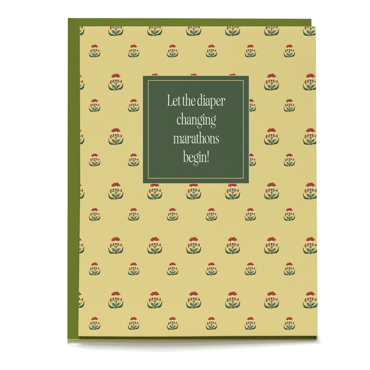 Emile Baby Card by Pen+Pillar with a green envelope