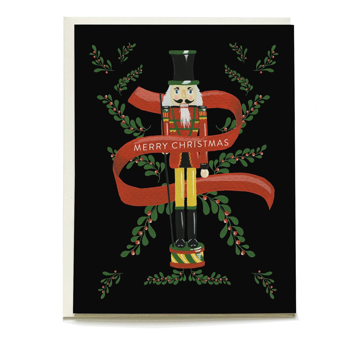 Nutcracker Holiday Card by Pen+Pillar with a natural cream envelope
