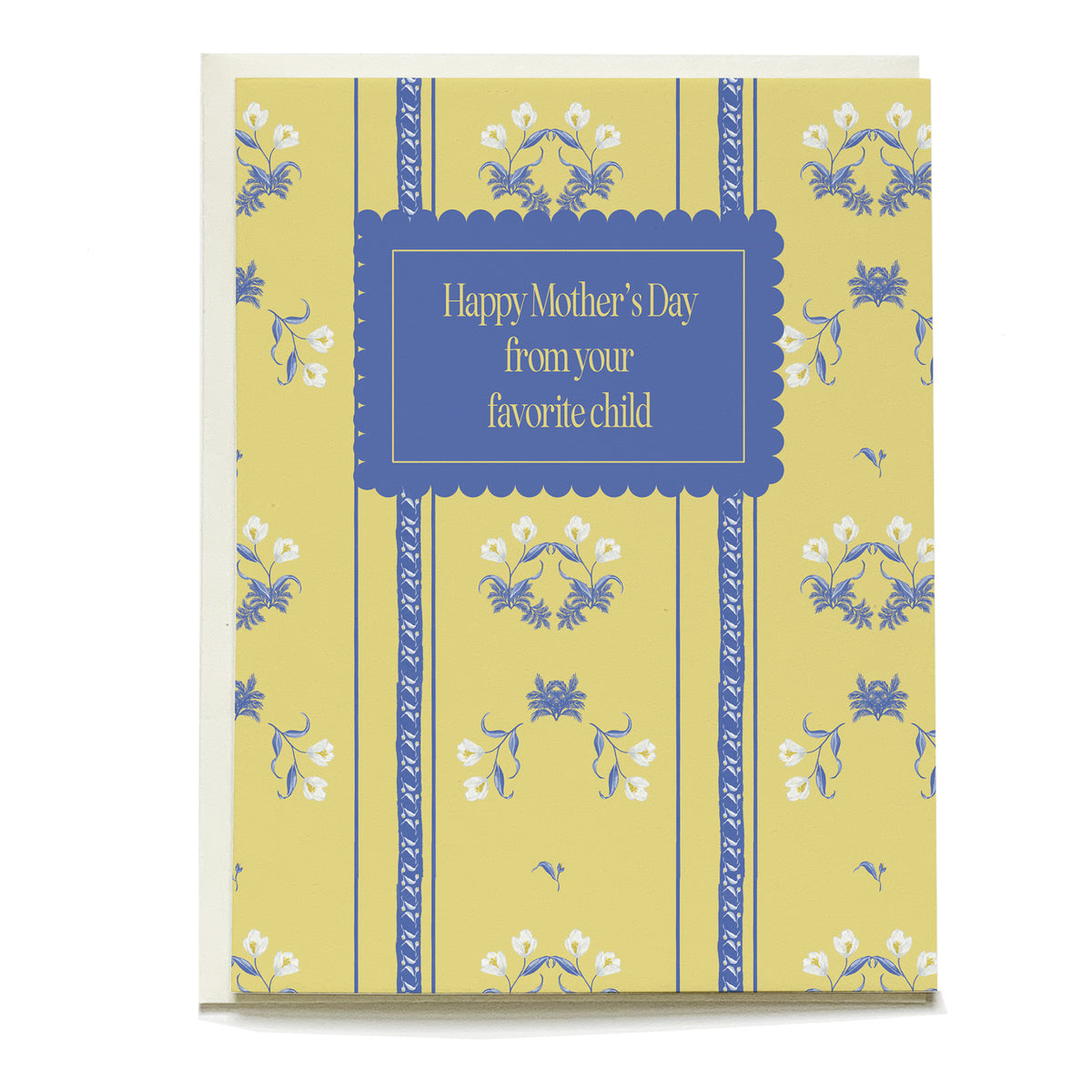 Tapestry Mother's Day Card by Pen+Pillar with a natural cream envelope