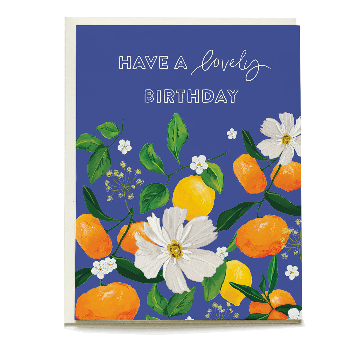Citrus Birthday Card by Pen+Pillar with a natural cream envelope