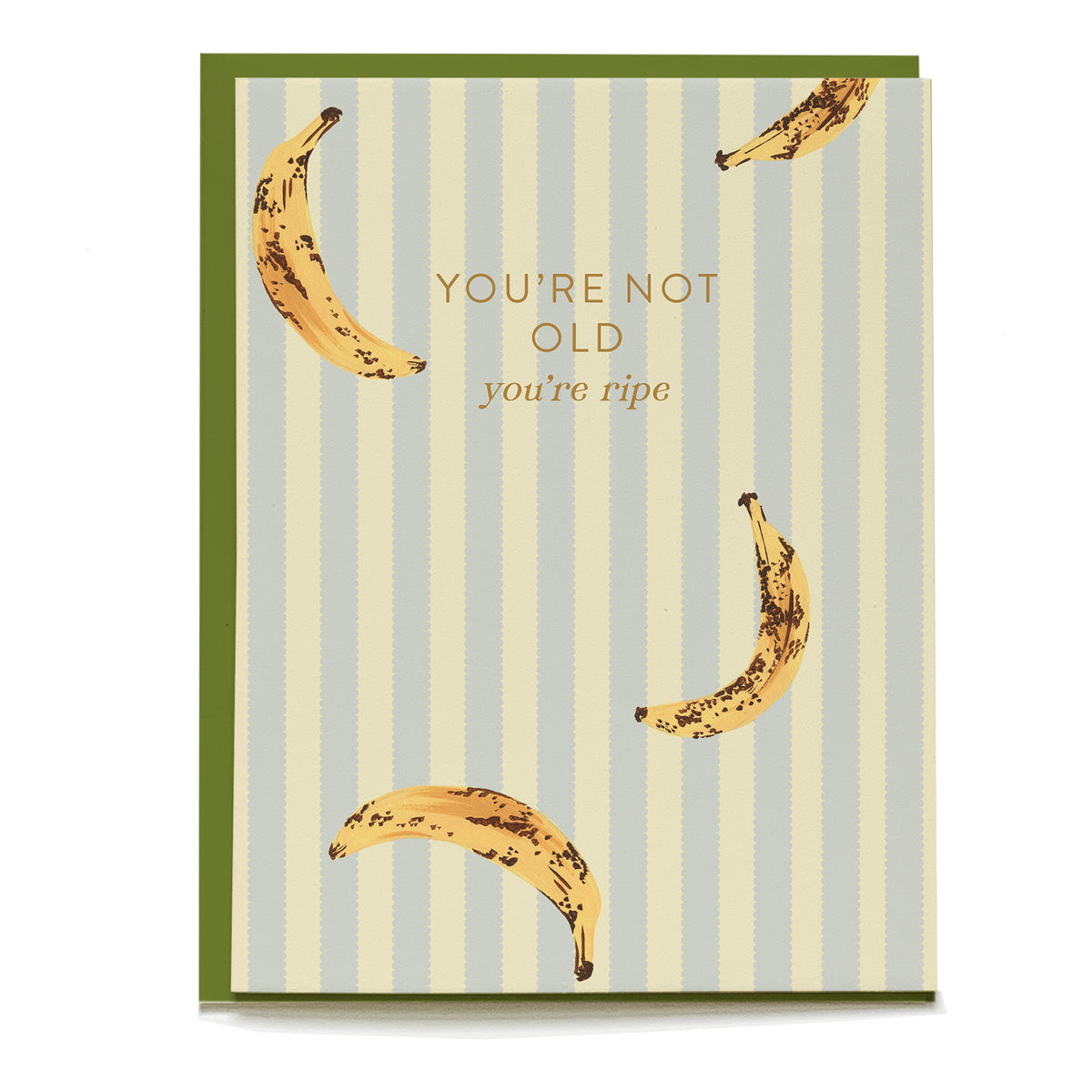 Ripe Banana Birthday Card by Pen+Pillar with a green envelope