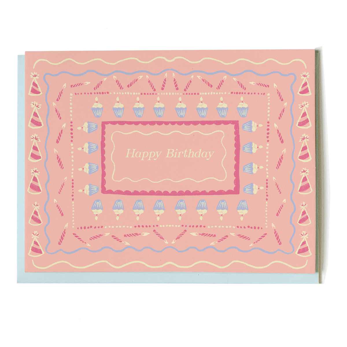 Festivities Birthday Card by Pen+Pillar with a light blue envelope