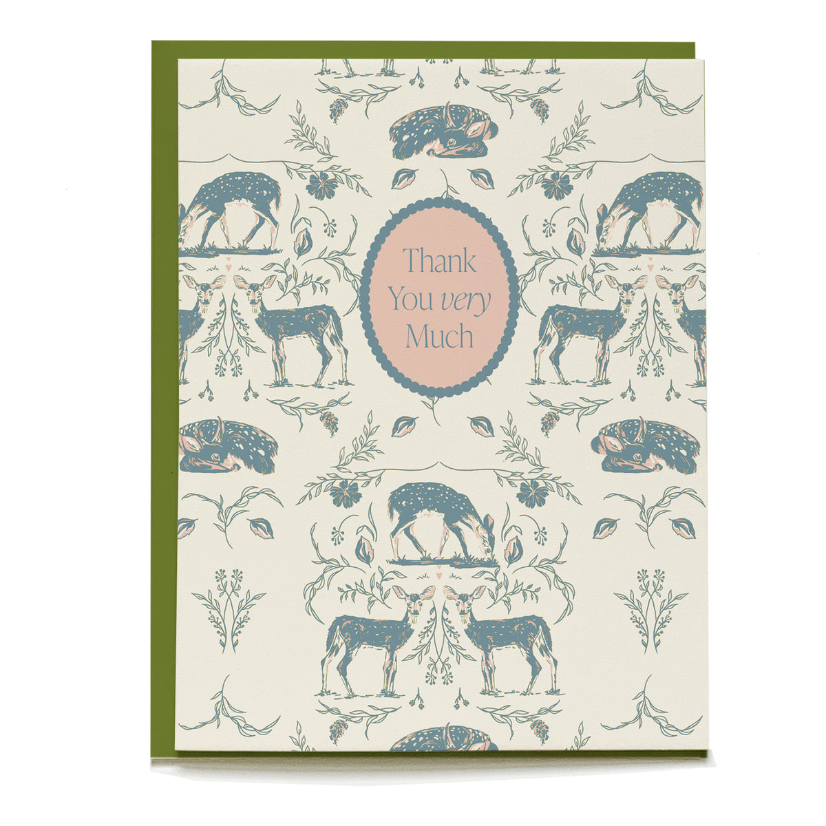 Woodland Thank You Card by Pen+Pillar with a green envelope