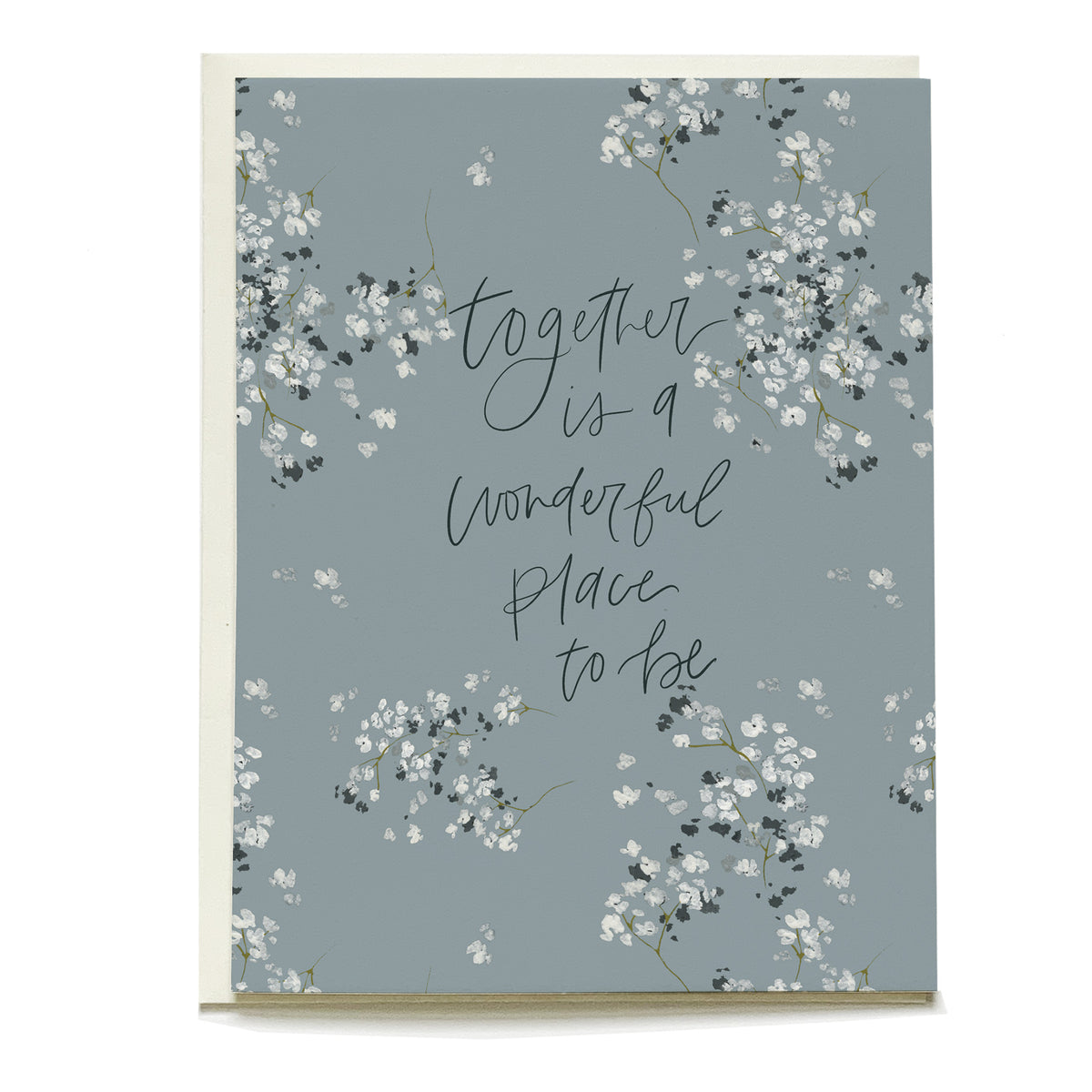 Baby's Breath Wedding Card by Pen+Pillar with a natural cream envelope
