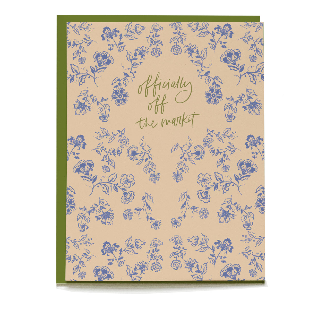 Penelope Wedding Card by Pen+Pillar with a green envelope