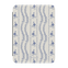 Riviera Kindle case featuring a floral pattern in blue and white with wavy lines and a textured finish.