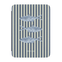 Sea Stripes Kindle case featuring blue fish on a striped background in light blue and navy colors.