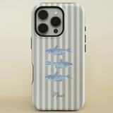 Sea Stripes Personalized iPhone Case