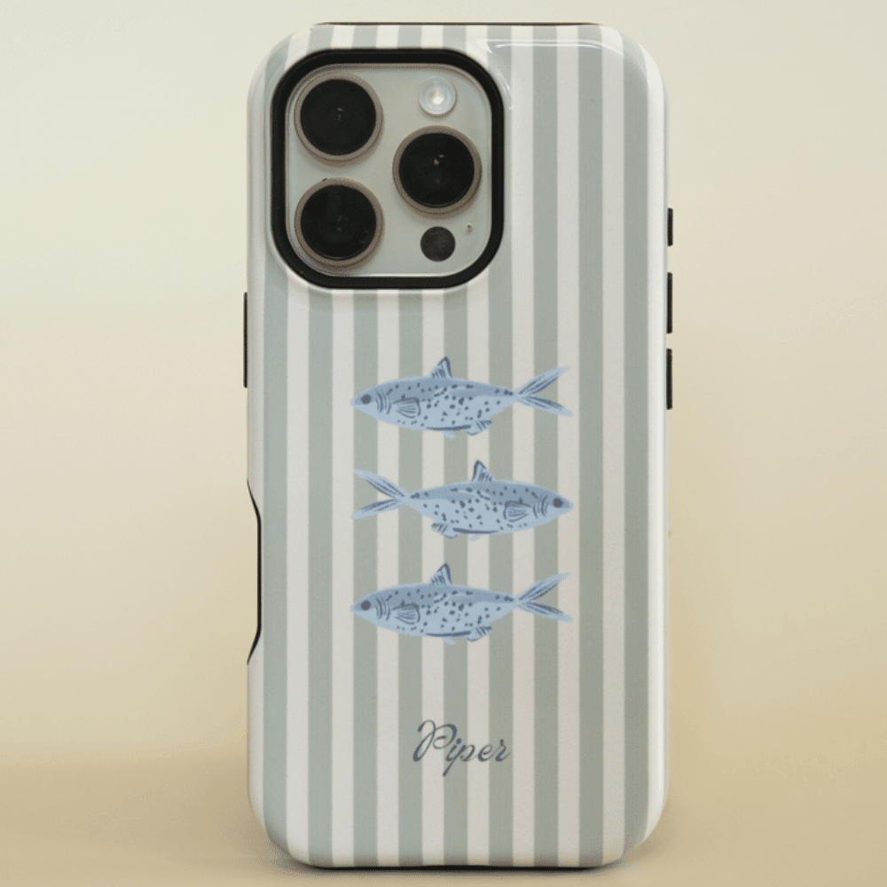 Sea Stripes Personalized iPhone Case