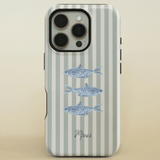Sea Stripes Personalized iPhone Case