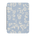 Spritz Kindle case featuring a light blue floral design with white flowers and leaves, labeled "PEN-PILLAR" at the bottom.