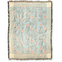 Thicket woven blanket featuring a floral pattern in soft pink and green on a light blue background with fringed edges.