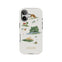 Willow personalized iPhone case featuring a nature design with animals, a house, and a landscape in soft colors.