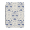 Woodland Kindle case featuring a blue and white deer and floral pattern on a textured background.