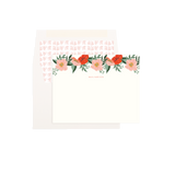 Coral Sprig Personalized Flat Notes